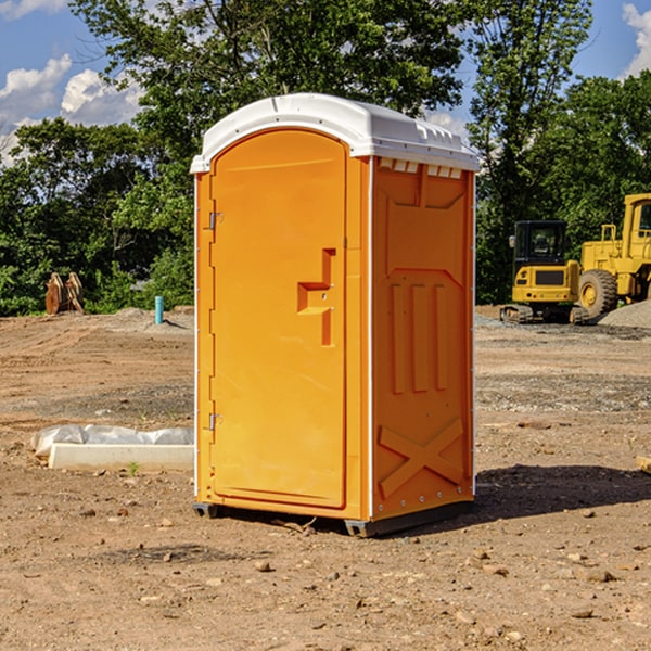 can i customize the exterior of the porta potties with my event logo or branding in Quimby